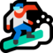 Snowboarder - Light emoji on Microsoft